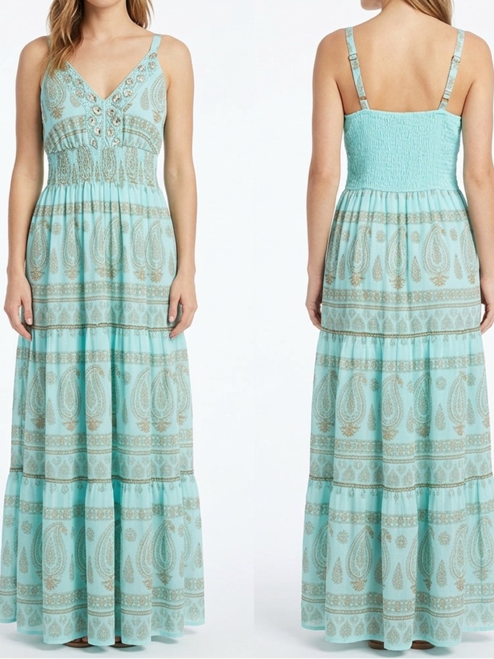 Me 2 Magic 100% Cotton Maxi Dress Size L In New Condition With Out Tags